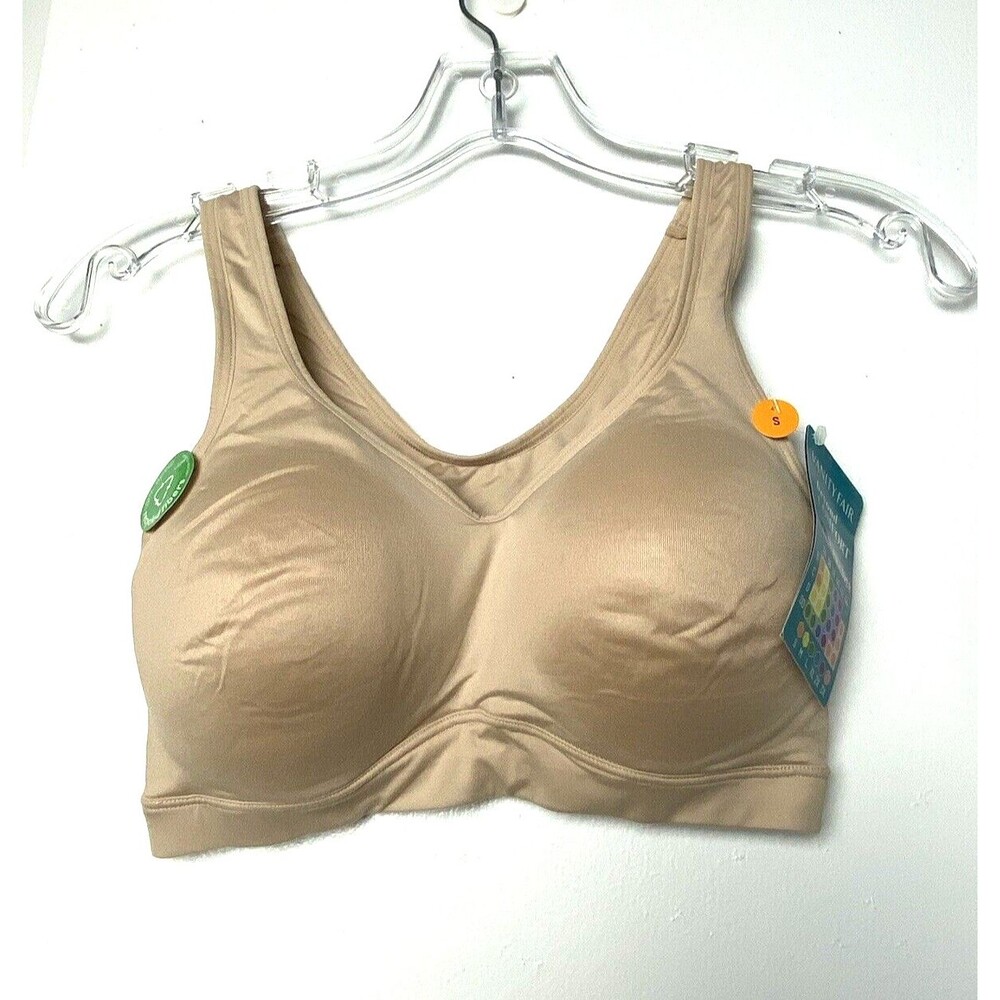 Vanity Fair Wirelree Bra Beyond Comfort Easy Pullover Size S 72202 Beige - Picture 3 of 9